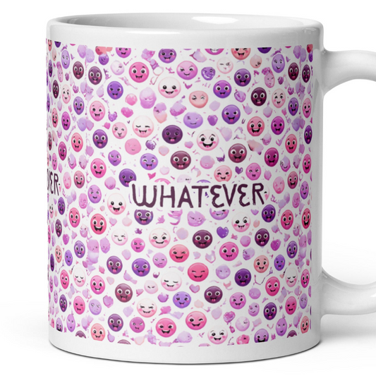 Pink Smileys \ Whatever Mood \ Ceramic Mug Glossy