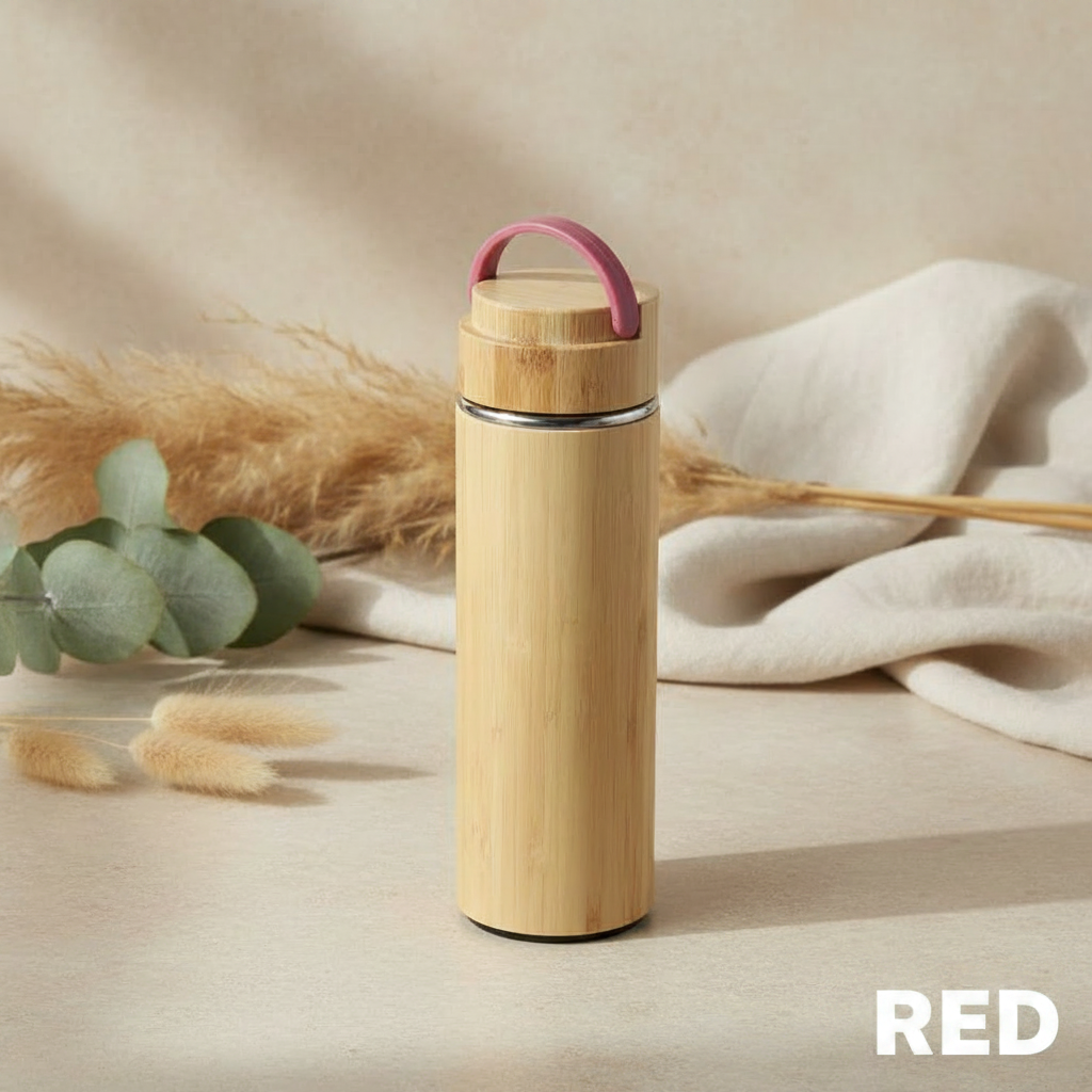 Bamboo Drinking Bottle 500ml \ Eco-Friendly Thermal Cup