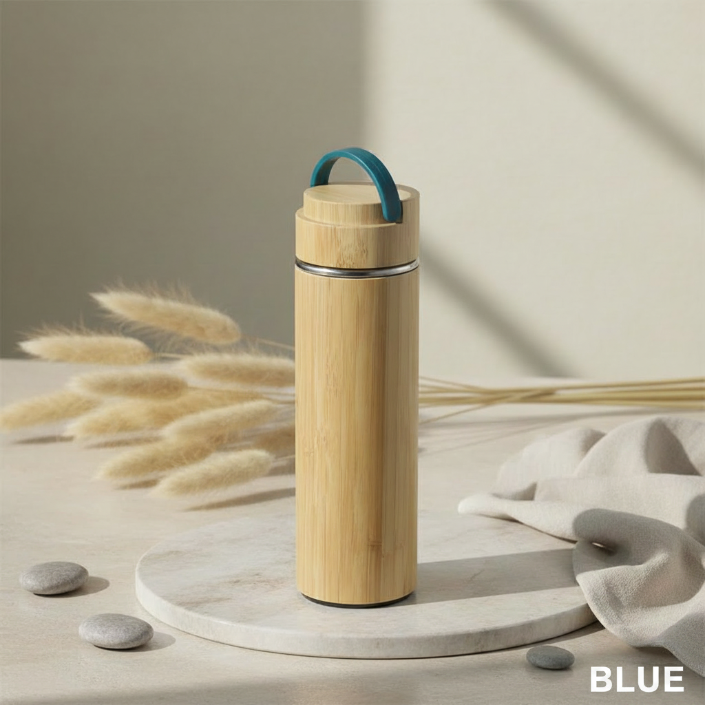 Bamboo Drinking Bottle 500ml \ Eco-Friendly Thermal Cup