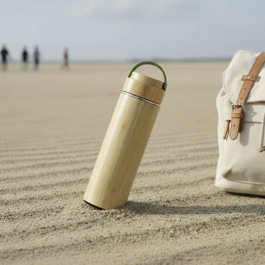 Bamboo Drinking Bottle 500ml \ Eco-Friendly Thermal Cup