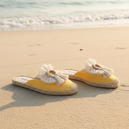 Bohemian Slip-ons \ Casual Straw Flats