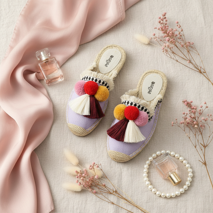Bohemian Slip-ons \ Casual Straw Flats