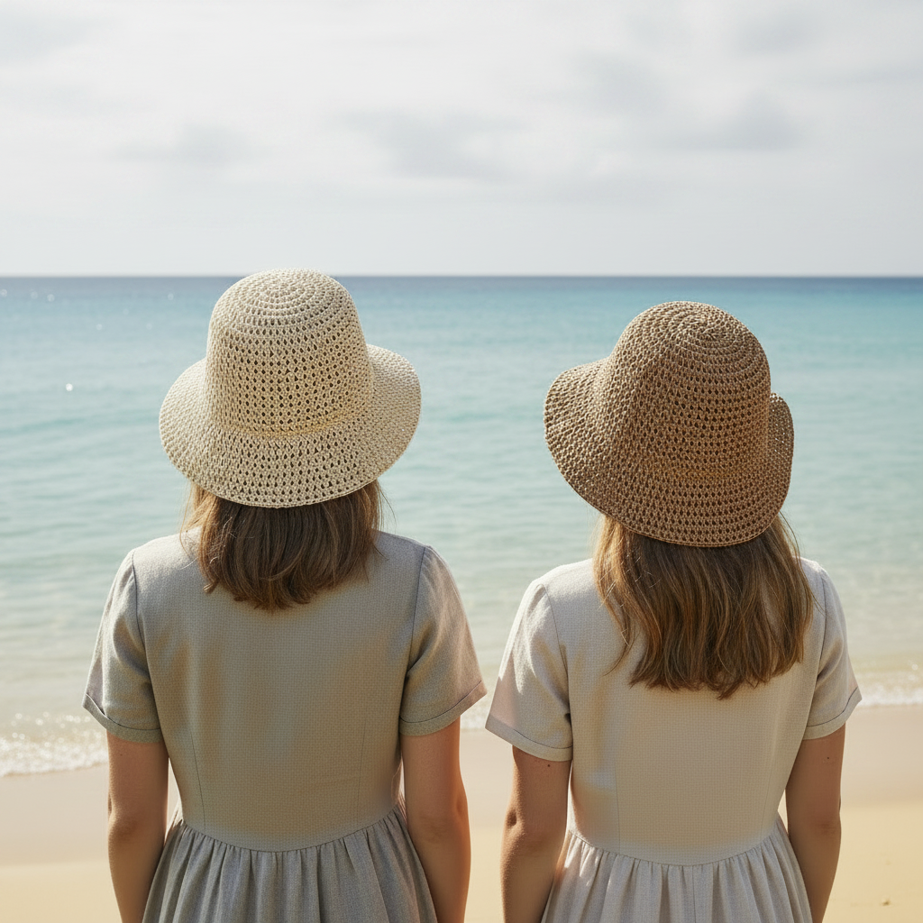 Bucket Style Straw Sun Hat \ Summer Ready