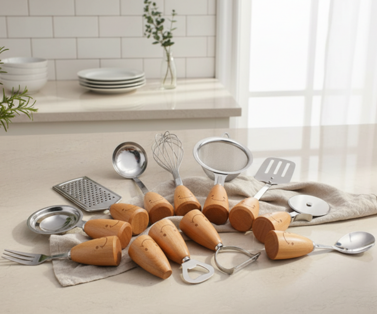 Kitchen Utensils (Set) \ Cute Smiley Design
