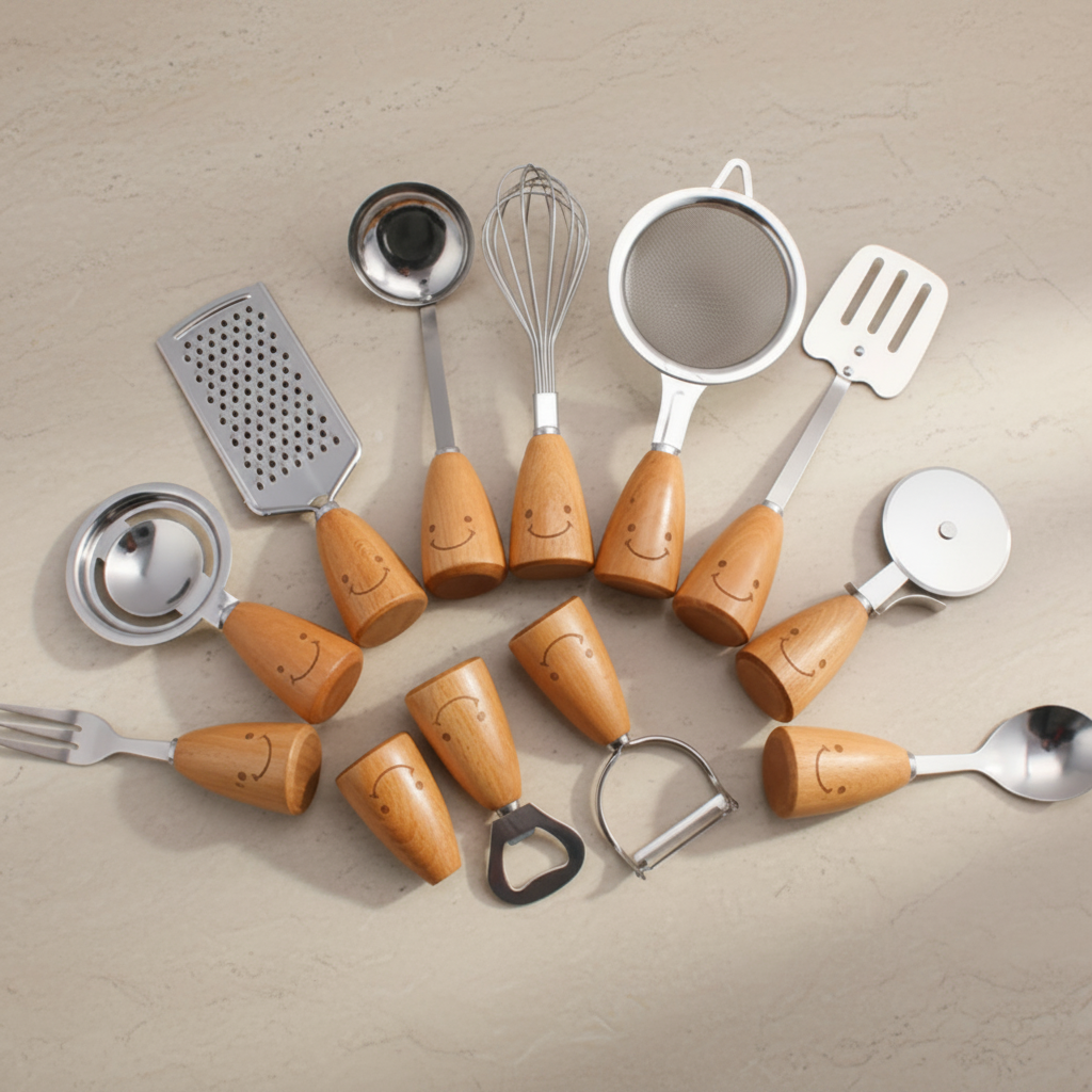 Kitchen Utensils (Set) \ Cute Smiley Design