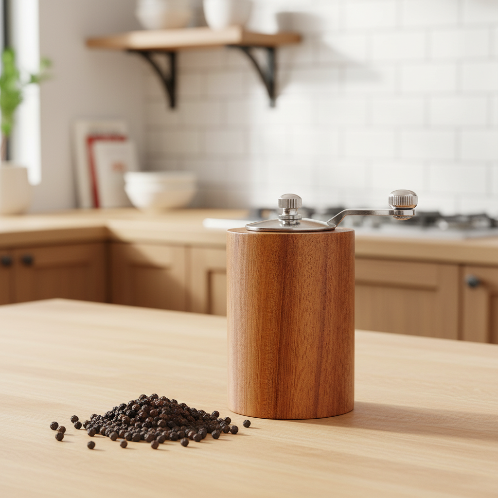 Salt and Pepper Grinder \ Retro Style Acacia Wood