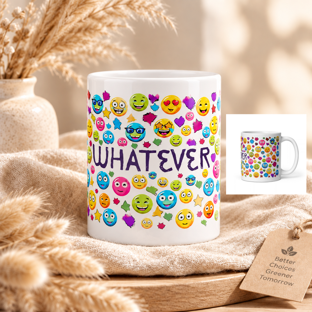 Rainbow Smileys \ Whatever Mood \ Ceramic Mug Glossy