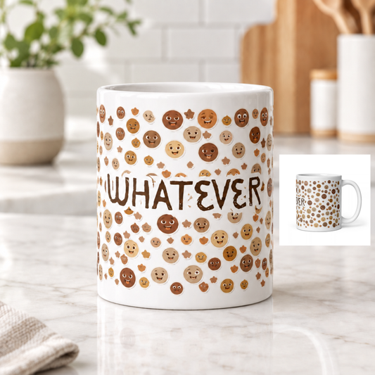 Brown Smileys \ Whatever Mood \ Ceramic Mug Glossy