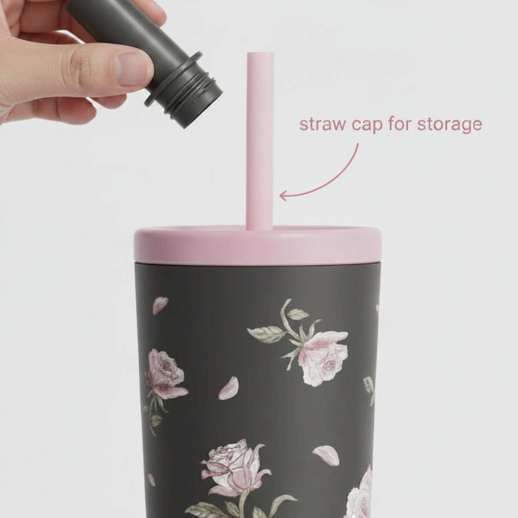 Elegant Feminine Tumbler 700ml \ Ceramic Coated Mug
