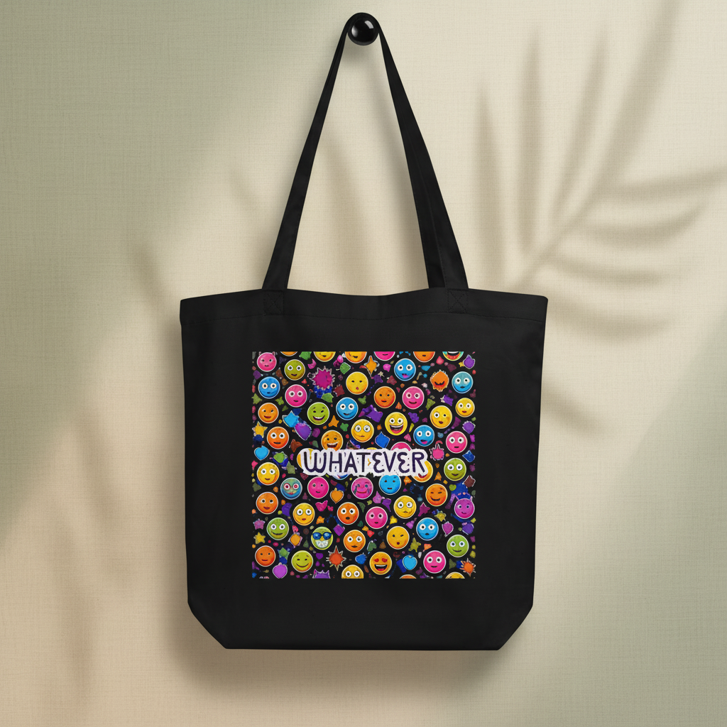 Rainbow Smileys \ Whatever \ 100% Organic Tote Bag