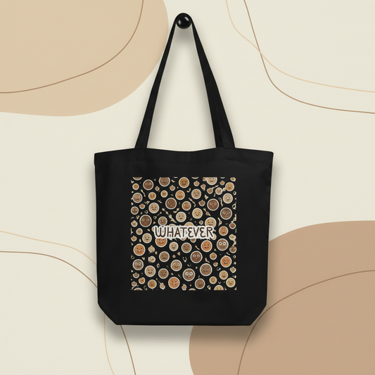 Brown Smileys \ Whatever \ 100% Organic Tote Bag