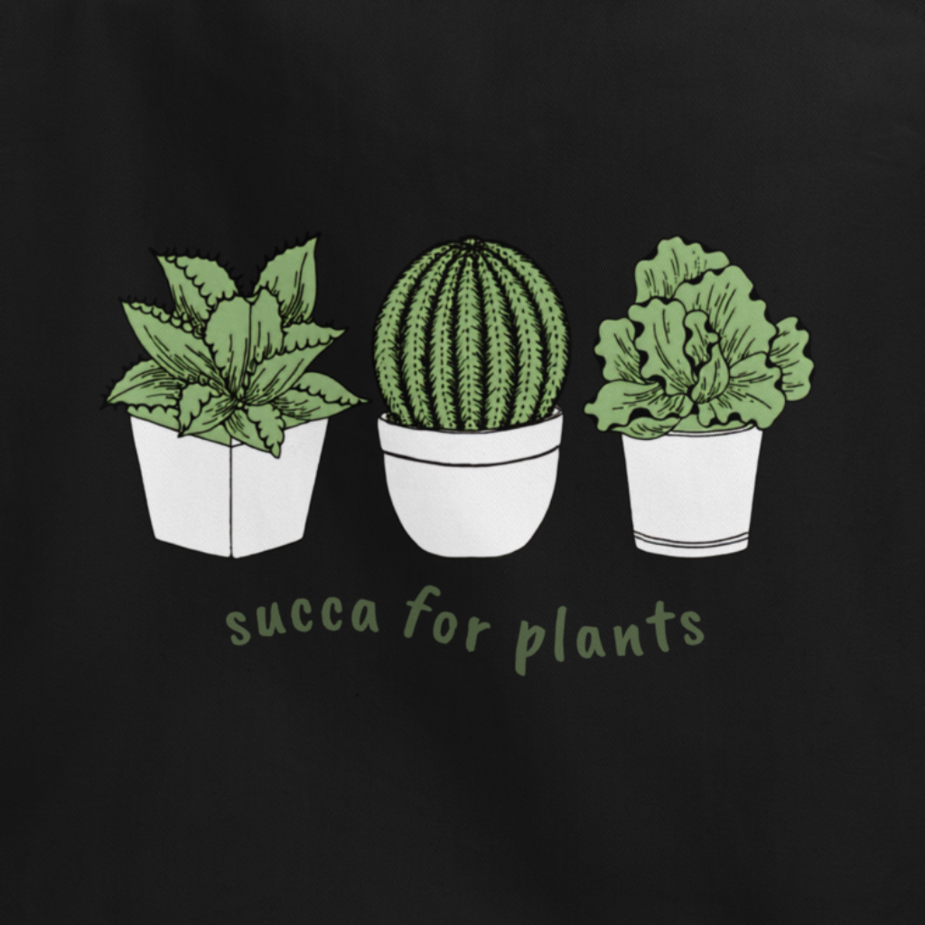 Succulents \ Plant Lovers \ 100% Organic Tote Black Bag