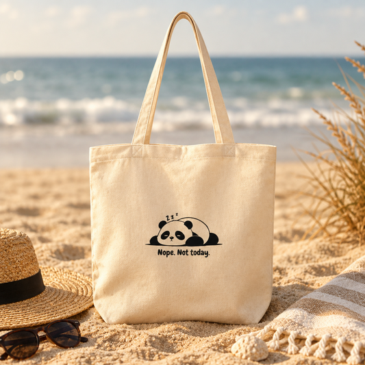 Lazy Panda \ 100% Organic Tote Bag