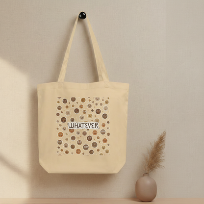 Brown Smileys \ Whatever \ 100% Organic Tote Bag