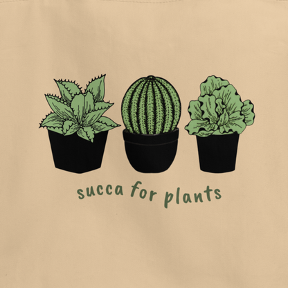 Succulents \ Plant Lovers \ 100% Organic Tote Beige Bag
