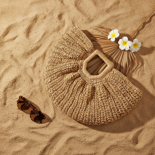 Women's Straw Bag \ Vintage Style