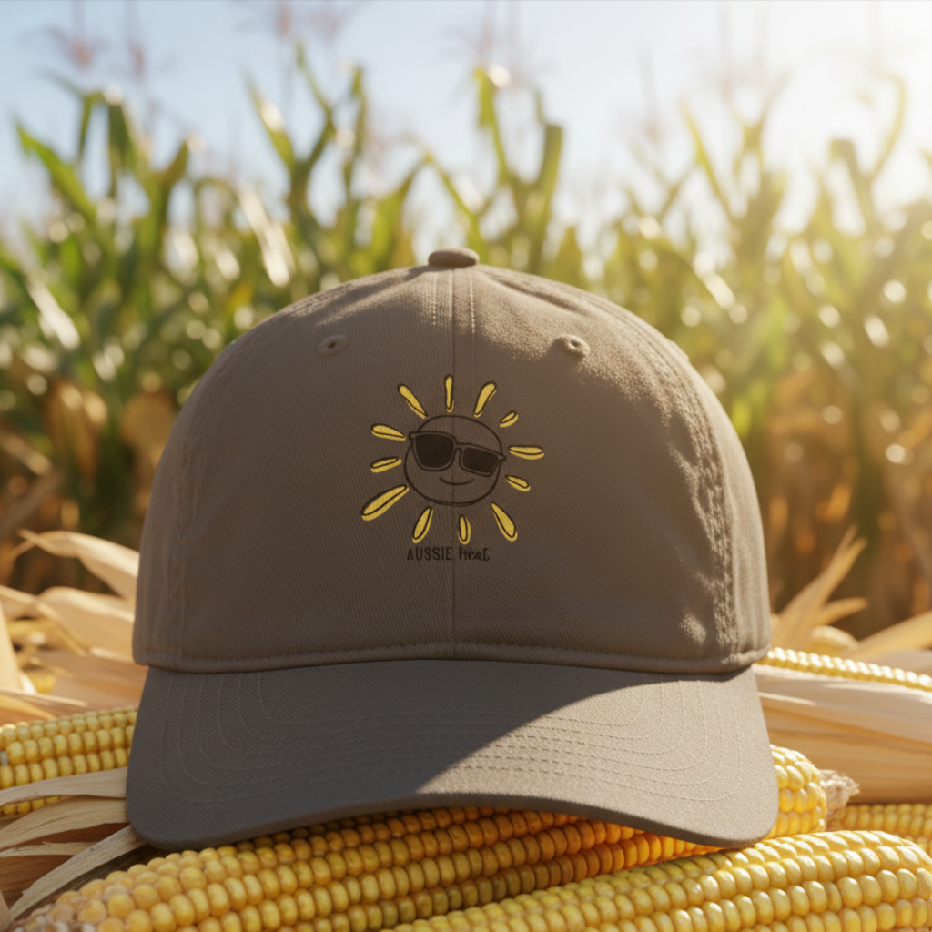 Aussie Heat \ 100% Organic Baseball Style Cap
