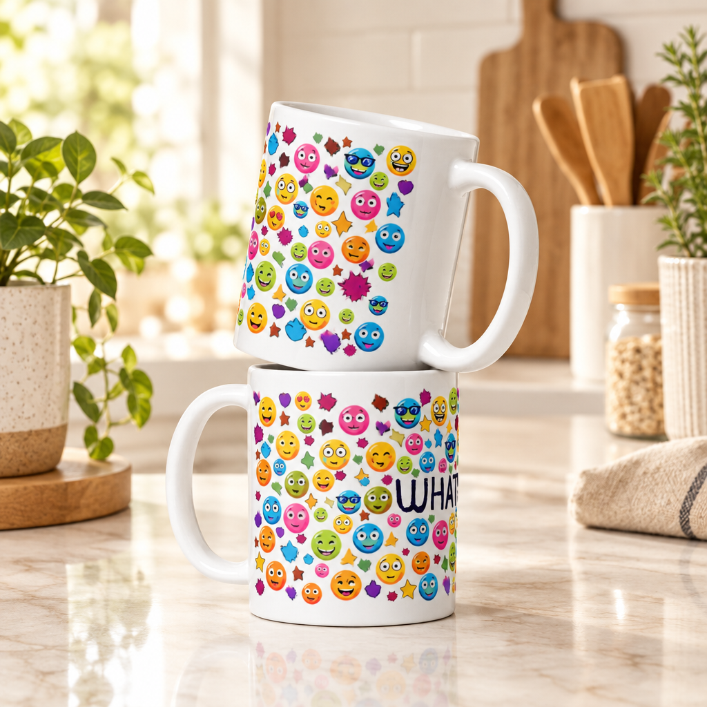 Rainbow Smileys \ Whatever Mood \ Ceramic Mug Glossy