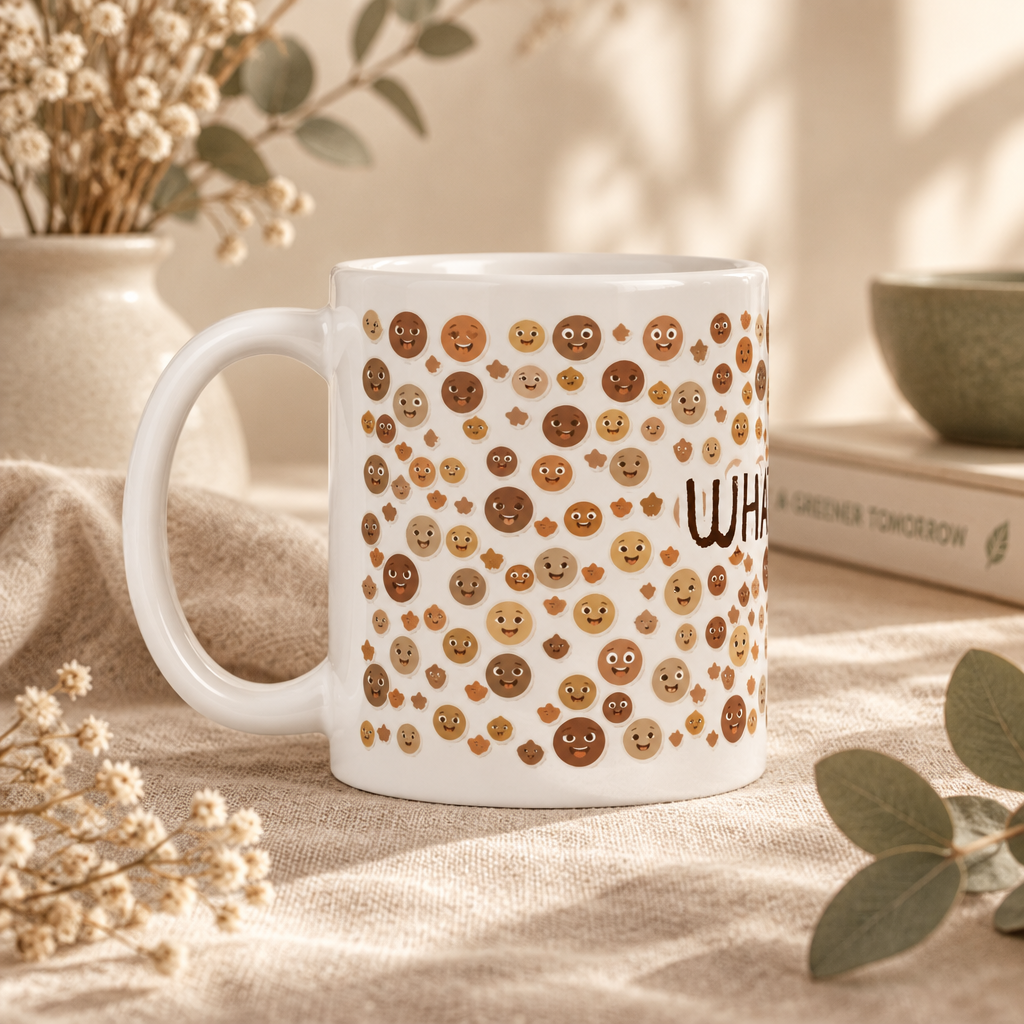 Brown Smileys \ Whatever Mood \ Ceramic Mug Glossy